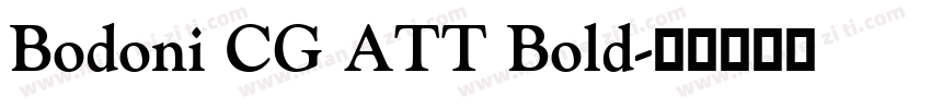 Bodoni CG ATT Bold字体转换